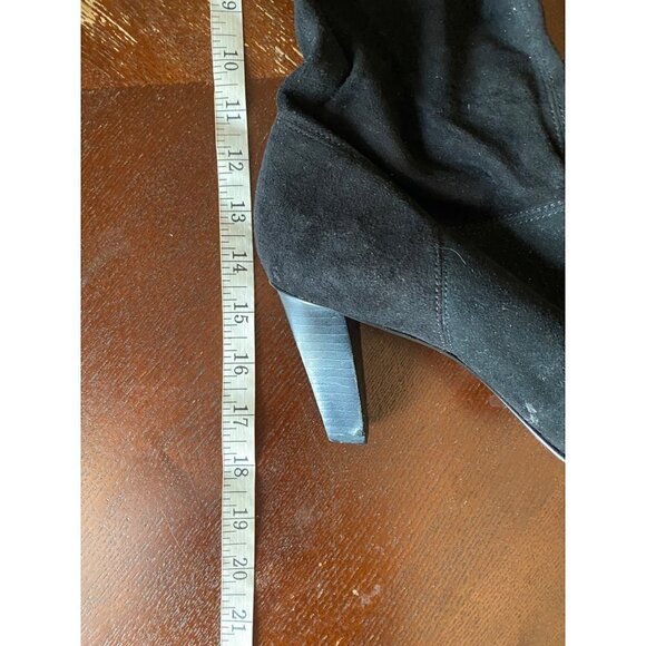 Coach Women's Black Suede Knee High Boots - 8.5B - Flawed - Picture 12 of 13